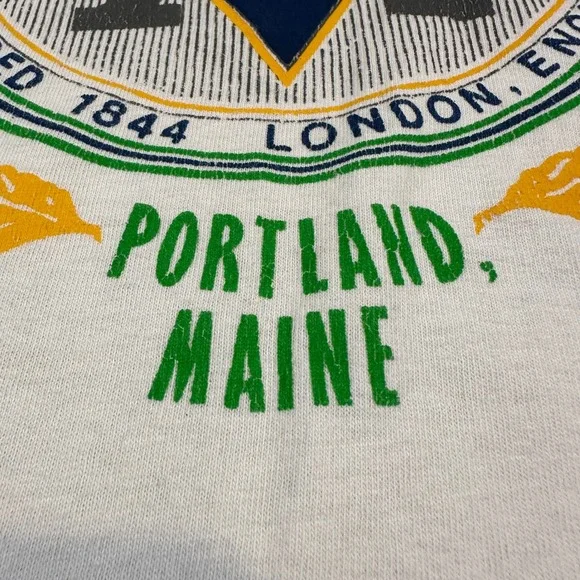 Vtg YMCA‎ Tank Top Jerzees L 90s Portland Maine Spirit Mind Body USA Made Logo
